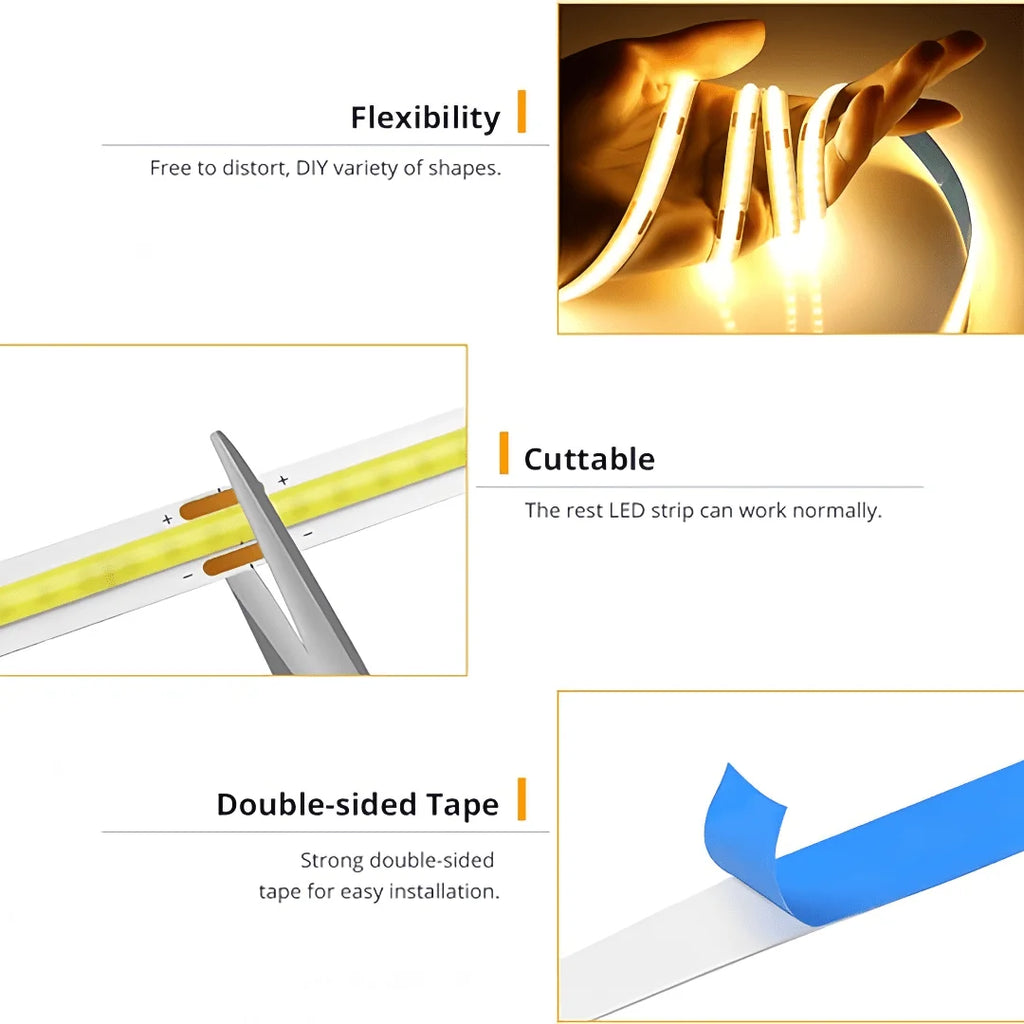 TechHaven GlowStrip LED — USB Touch Dimmer & Room Backlight