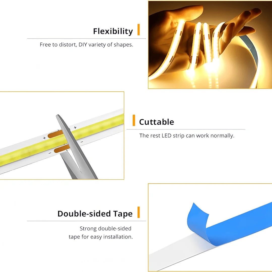 TechHaven GlowStrip LED — USB Touch Dimmer & Room Backlight