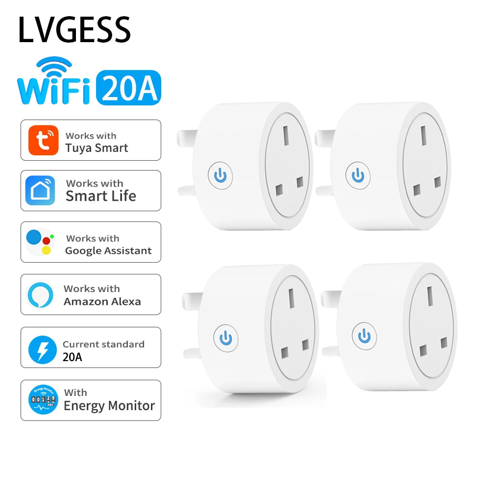 TechHaven SmartPlug UK — 20A WiFi, Energy Monitor & Timer