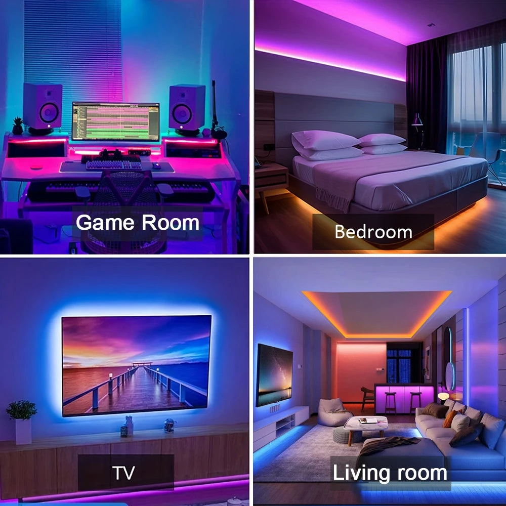 TechHaven GlowStrip RGB — App Control, Color Changing Room LED Lights