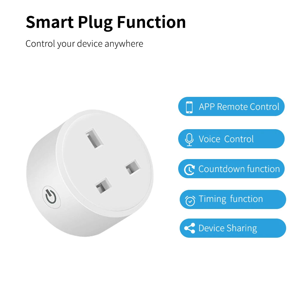 TechHaven SmartPlug UK — 20A WiFi, Energy Monitor & Timer
