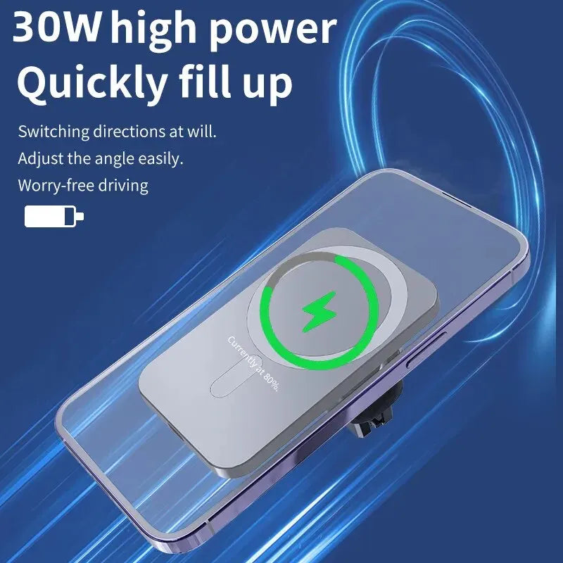 TechHaven ChargeMount — Magnetic Wireless Car Charger & Phone Holder