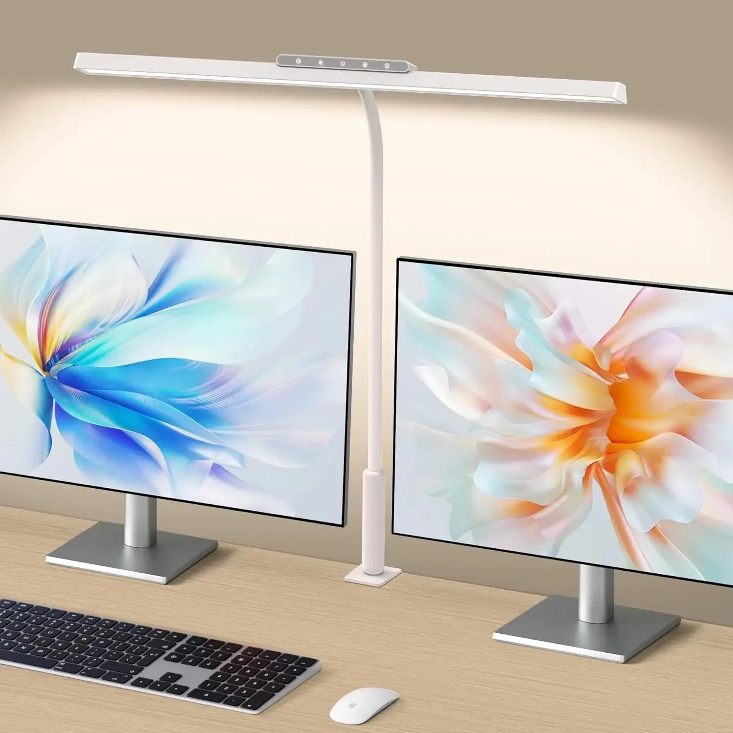 TechHaven GlowClamp Lamp — 3 Color Modes & Touch Dimmer