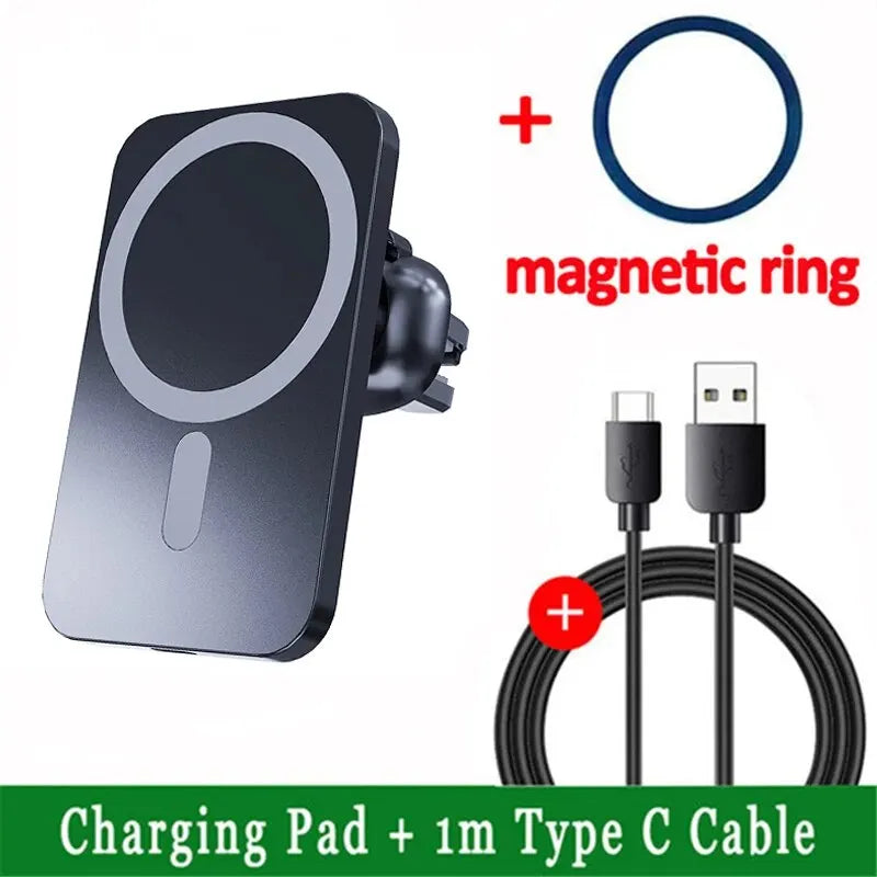 TechHaven ChargeMount — Magnetic Wireless Car Charger & Phone Holder