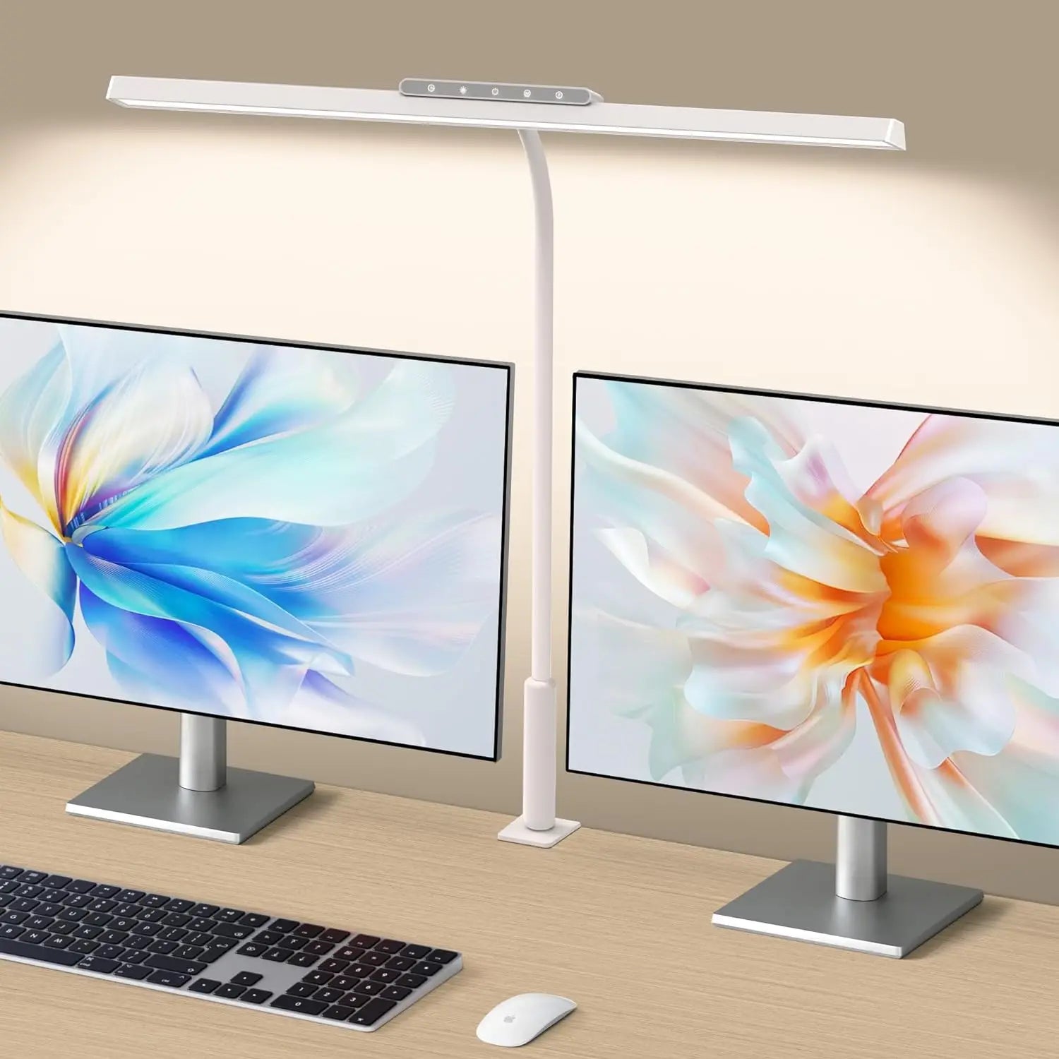 TechHaven GlowClamp Lamp — 3 Color Modes & Touch Dimmer
