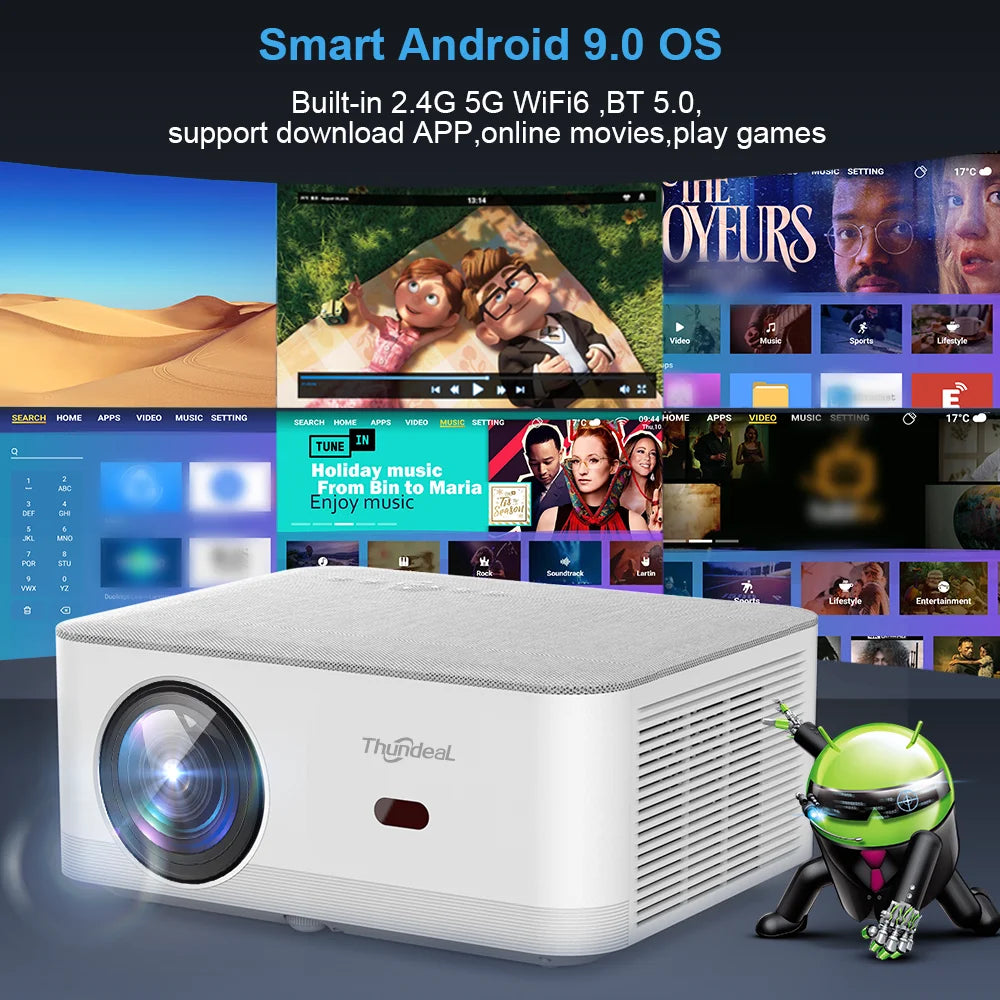 TechHaven CinePro Mini Projector — 1080P WiFi, Android & 3D Movies
