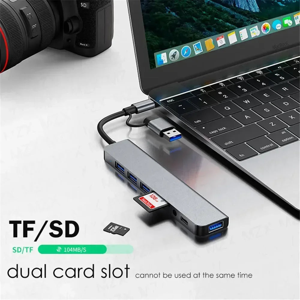 TechHaven HubPro 8-in-1 USB-C Hub — Fast Charging & Data Transfer