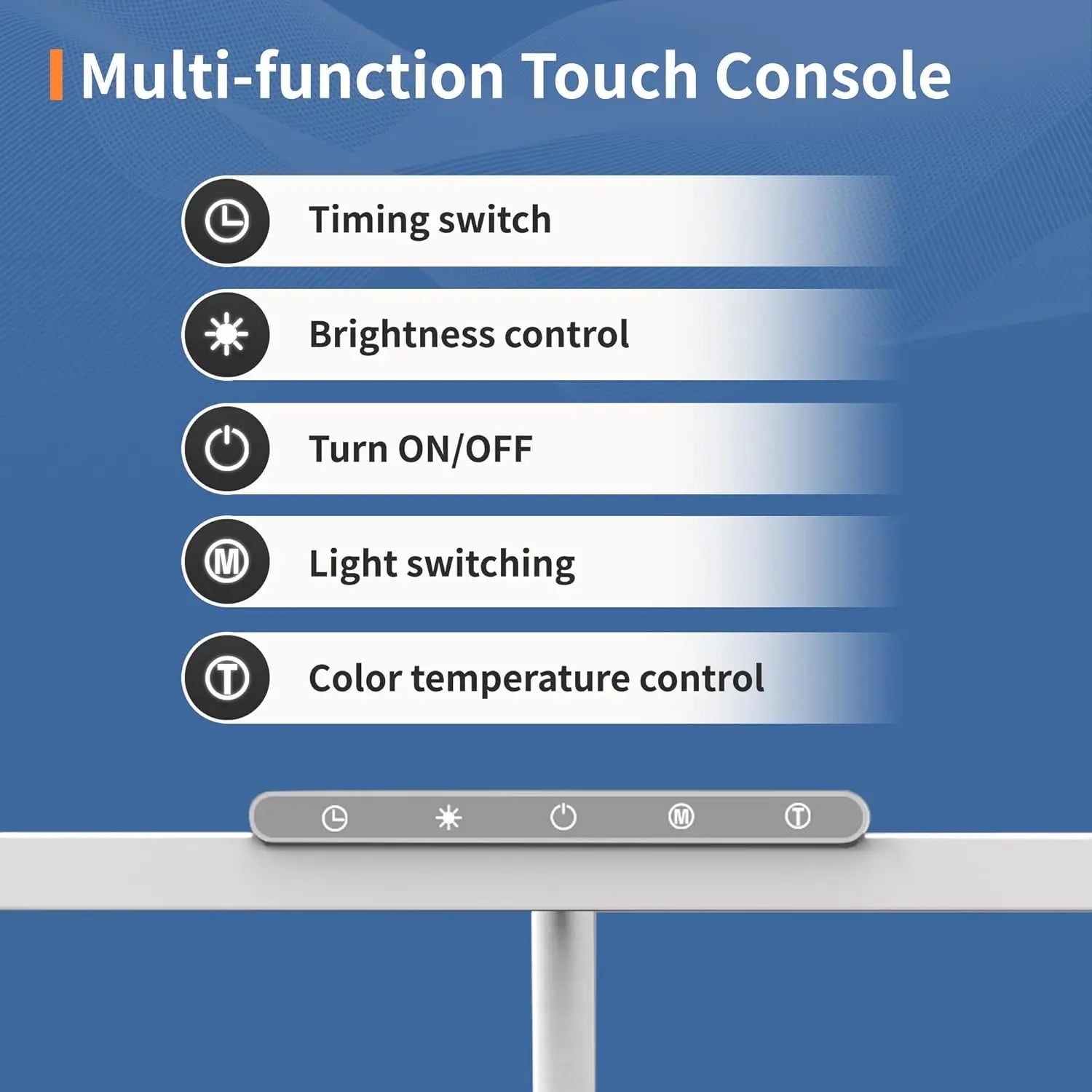 TechHaven GlowClamp Lamp — 3 Color Modes & Touch Dimmer