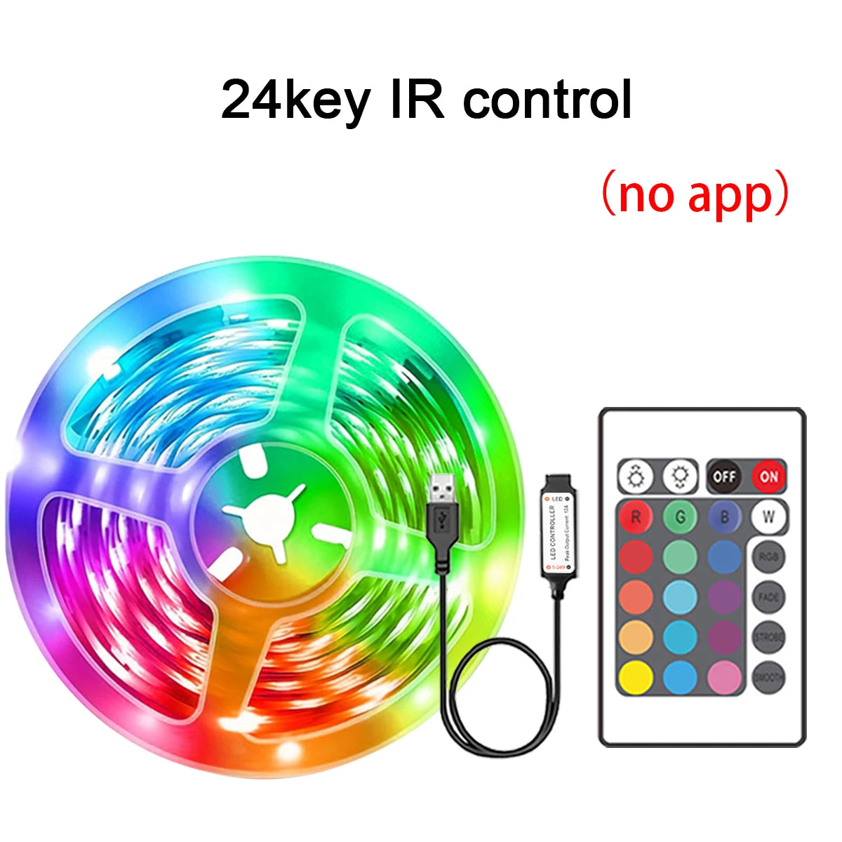 TechHaven GlowStrip RGB — App Control, Color Changing Room LED Lights