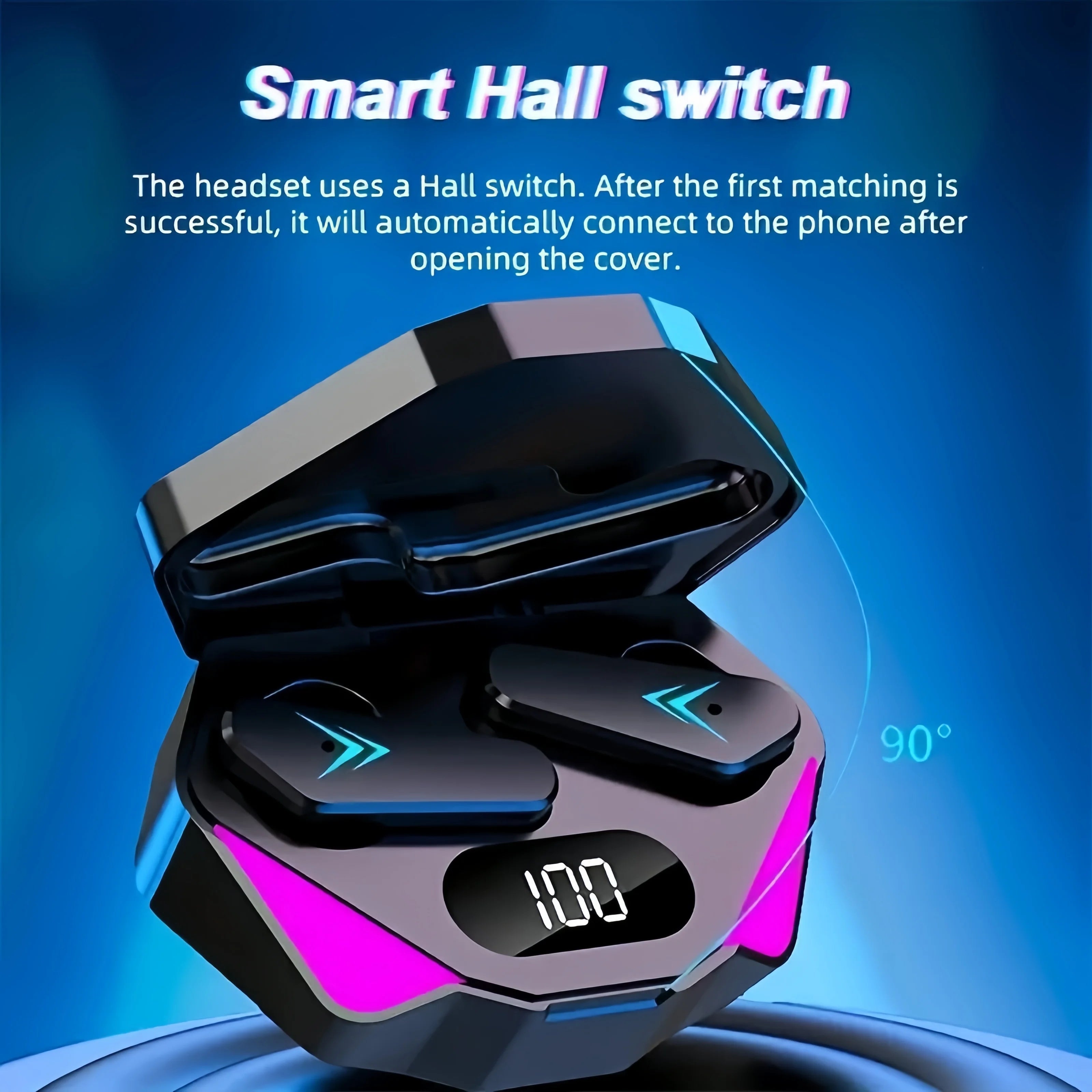 TechHaven SoundGear — Wireless Gaming Earbuds, LED Display & Mic