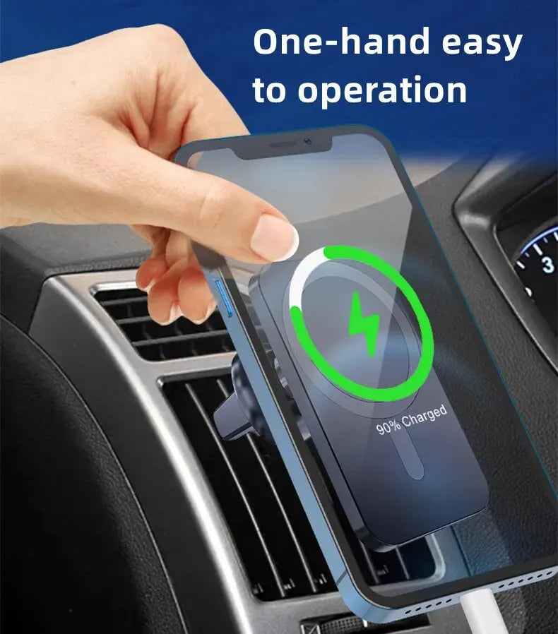 TechHaven ChargeMount — Magnetic Wireless Car Charger & Phone Holder