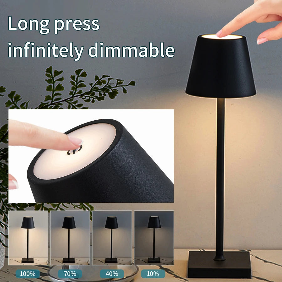 TechHaven GlowAura Lamp — Rechargeable, Touch Control & Ambient Light