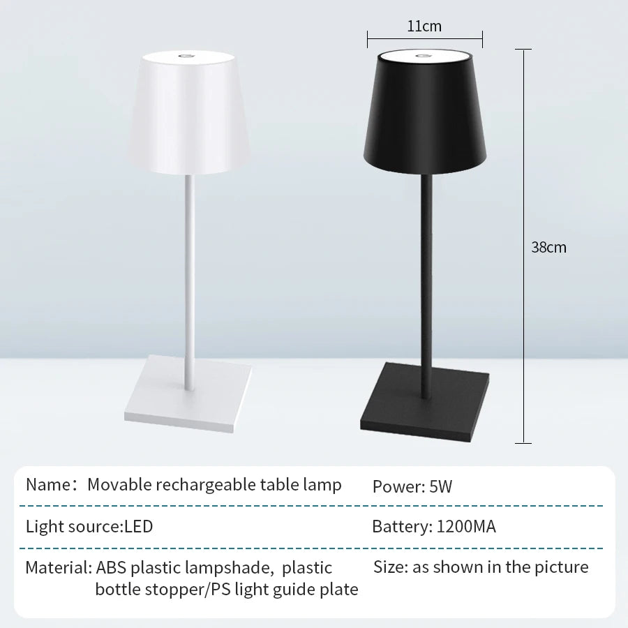 TechHaven GlowAura Lamp — Rechargeable, Touch Control & Ambient Light